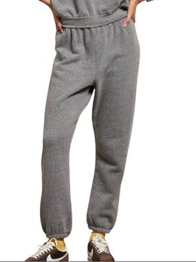Perfectwhitetee Stevie Sweatpants Womens M Gray Cotton Joggers Minimalist Lounge